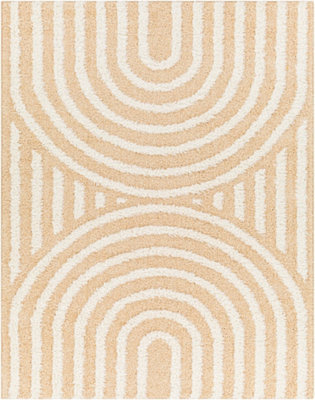 Livabliss Rodos-Modern Yellow White Soft Plush Pile Living Bedroom Rug 200 X 275 Cm Easy Care, Non Shedding - image 1