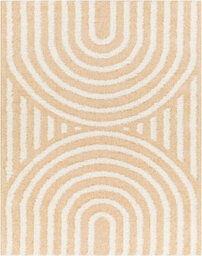 Livabliss Rodos-Modern Yellow White Soft Plush Pile Living Bedroom Rug 200 X 275 Cm Easy Care, Non Shedding