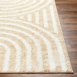 Livabliss Rodos-Modern Yellow White Soft Plush Pile Living Bedroom Rug 200 X 275 Cm Easy Care, Non Shedding - thumbnail 5