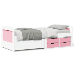 Berkfield Day Bed With 5 Drawers Without Mattress Irun White&pink 90X200 Cm