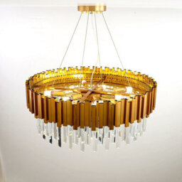 Wdw 2618 95Cm Postmodern K9 Crystal Chandelier Clear And Gold 12 X E14 - thumbnail 4