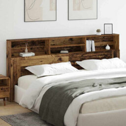 Walplus Headboard Cabinet Old Wood 220 X 19 X 101.5 Cm Engineered Wood - thumbnail 4