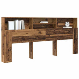 Walplus Headboard Cabinet Old Wood 220 X 19 X 101.5 Cm Engineered Wood - thumbnail 3