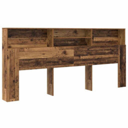 Walplus Headboard Cabinet Old Wood 220 X 19 X 101.5 Cm Engineered Wood - thumbnail 2