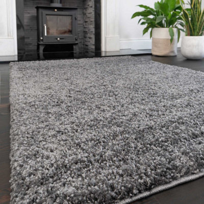 Loomed Soft Value Grey Shaggy Area Rug 160X220Cm - image 1