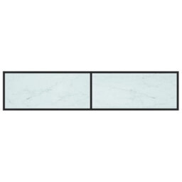 Berkfield Sturdy Tv Cabinet White Marble 180X40X40.5 Cm Tempered Glass - thumbnail 5