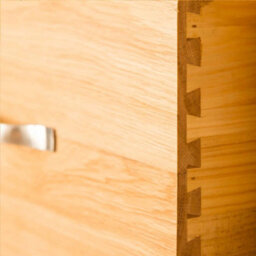 Newlyn Oak Bedside Table - Fully Assembled 3 Drawer Cabinet - By Roseland Furniture - thumbnail 5