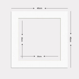 Ak Frames 40X40Cm White Picture Mounts To Fit 30X30Cm Aperture Size - Mount Board Only (No Frame Included) - thumbnail 3
