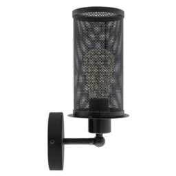 Long Life Lamps Company Vintage Scone Wall Light Black Metal Mesh M0085 - thumbnail 3