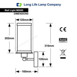 Long Life Lamps Company Vintage Scone Wall Light Black Metal Mesh M0085 - thumbnail 2