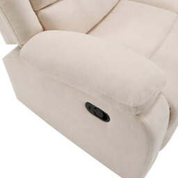 More4Homes Boston 2 Seater Fabric Manual Recliner Sofa (Beige) - thumbnail 5