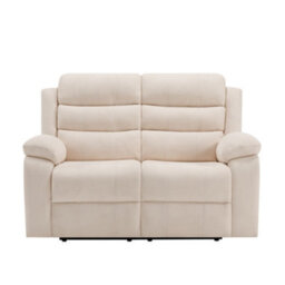 More4Homes Boston 2 Seater Fabric Manual Recliner Sofa (Beige) - thumbnail 3