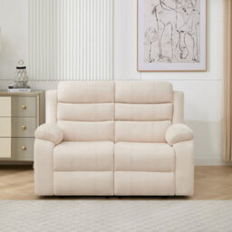 More4Homes Boston 2 Seater Fabric Manual Recliner Sofa (Beige) - thumbnail 6