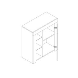 Sideboard Tv Unit Modern Cabinet Cupboard Tv Stand Living Room High Gloss Doors - Black - thumbnail 6
