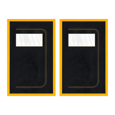 SolaDirect 2 X Dust Door With Window & Zip 110 X 220 Cm - Dust-Barrier Doorway Curtain - Two-Way C-Path Zip - Viewing Panel - Tape-Mount - image 1
