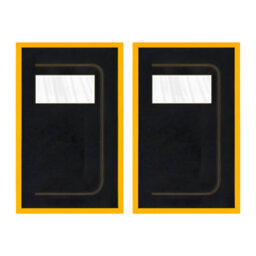 SolaDirect 2 X Dust Door With Window & Zip 110 X 220 Cm - Dust-Barrier Doorway Curtain - Two-Way C-Path Zip - Viewing Panel - Tape-Mount - thumbnail 1