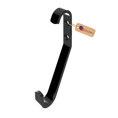 Gezu Impex Wall Hook 185 mm Black Powder Coated Clothes Hook Set Of 28 Wall Mount Hanger For Coat Hat Towel School - image 1
