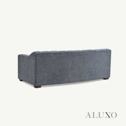Aluxo Astoria Modern Pearl Boucle 3 Seater Sofa Iron Grey Medium Firm Stitch - thumbnail 8