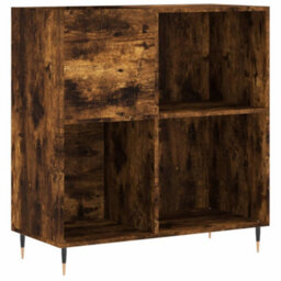 Walplus Record Cabinet Smoked Oak 84.5X38X89 Cm Engineered Wood - thumbnail 2