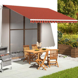 Berkfield Replacement Fabric For Awning Orange And Brown 4.5X3.5 M - thumbnail 1