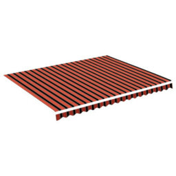 Berkfield Replacement Fabric For Awning Orange And Brown 4.5X3.5 M - thumbnail 2