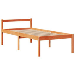 Berkfield Bookcase Bed Without Mattress Wax Brown 75X190 Cm Small Single Solid Wood Pine - thumbnail 8