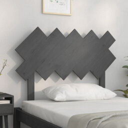 Berkfield Bed Headboard Grey 104X3X80.5 Cm Solid Wood Pine - thumbnail 3