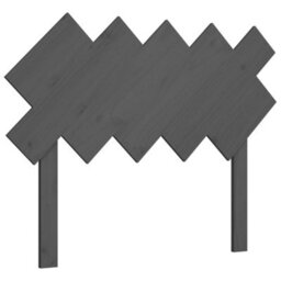 Berkfield Bed Headboard Grey 104X3X80.5 Cm Solid Wood Pine - thumbnail 2