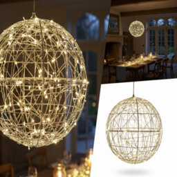 Pegdev - Pdl 30Cm Silver Christmas Hanging Ball With 160 Warm White Led Lights Outdoor Decoration 5M Cable And Transformer - thumbnail 4
