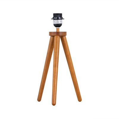 First Choice Lighting Voyage - Dark Oak Wooden Tripod Lamp Base - image 1