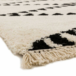 Cream Shaggy Handmade Modern Easy To Clean Rug For Dining Room-120Cm X 170Cm - thumbnail 2