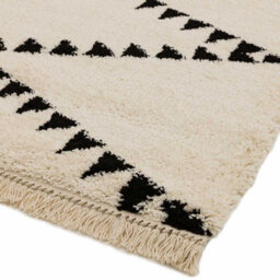 Cream Shaggy Handmade Modern Easy To Clean Rug For Dining Room-120Cm X 170Cm - thumbnail 4