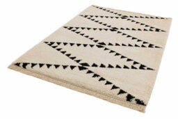 Cream Shaggy Handmade Modern Easy To Clean Rug For Dining Room-120Cm X 170Cm - thumbnail 5