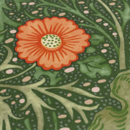 Morris & Co Seaweed Printed Piped Outdoor Cushion Cover - thumbnail 4