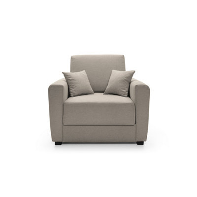 Abakus Direct Olly Linen Single Sofa Bed In Sand - image 1