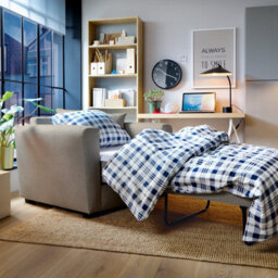 Abakus Direct Olly Linen Single Sofa Bed In Sand - thumbnail 8