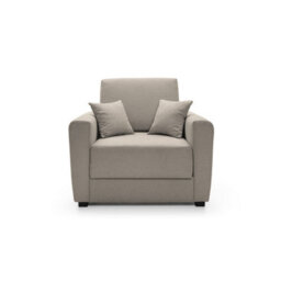 Abakus Direct Olly Linen Single Sofa Bed In Sand - thumbnail 1