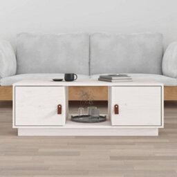 Berkfield Coffee Table White 100X50X35 Cm Solid Wood Pine
