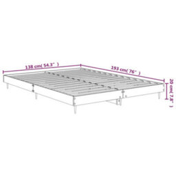 Berkfield Bed Frame High Gloss White 135X190 Cm 4Ft6 Double Engineered Wood - thumbnail 9