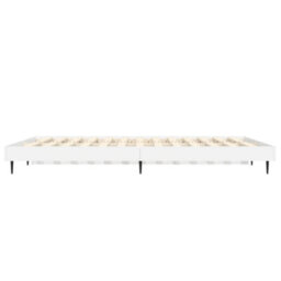 Berkfield Bed Frame High Gloss White 135X190 Cm 4Ft6 Double Engineered Wood - thumbnail 7