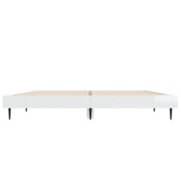 Berkfield Bed Frame High Gloss White 135X190 Cm 4Ft6 Double Engineered Wood - thumbnail 6