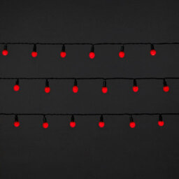 120 Red Berry Led String Lights With Timer Function Green Cable - thumbnail 1