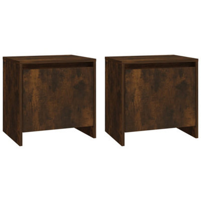 Berkfield Elegant Bedside Cabinets 2 Pcs Smoked Oak 45X34X44.5 Cm Engineered Wood - image 1