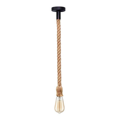 Vintage Ceiling Pendant Light Industrial Loft Hemp Rope E27 Holder Retro Lamp - image 1