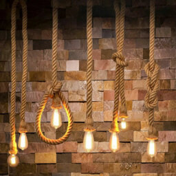 Vintage Ceiling Pendant Light Industrial Loft Hemp Rope E27 Holder Retro Lamp - thumbnail 5