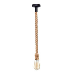 Vintage Ceiling Pendant Light Industrial Loft Hemp Rope E27 Holder Retro Lamp - thumbnail 1