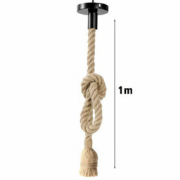 Vintage Ceiling Pendant Light Industrial Loft Hemp Rope E27 Holder Retro Lamp - thumbnail 7