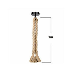 Vintage Ceiling Pendant Light Industrial Loft Hemp Rope E27 Holder Retro Lamp - thumbnail 3
