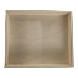 Woodeedoo Unfinished Wooden Photo Storage Box For 10X8' Prints With Sliding Lid Ideal For Crafts Memories Gifts 33.5 X 28 X 6 Cm - thumbnail 6