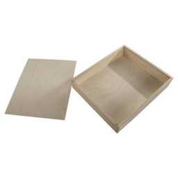 Woodeedoo Unfinished Wooden Photo Storage Box For 10X8' Prints With Sliding Lid Ideal For Crafts Memories Gifts 33.5 X 28 X 6 Cm - thumbnail 5